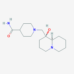 molecular formula C16H29N3O2 B5901940 1-{[(1R,9aR)-1-hydroxyoctahydro-2H-quinolizin-1-yl]methyl}piperidine-4-carboxamide 