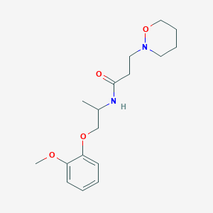 molecular formula C17H26N2O4 B5901948 N-[2-(2-methoxyphenoxy)-1-methylethyl]-3-(1,2-oxazinan-2-yl)propanamide 