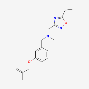 1-(5-ethyl-1,2,4-oxadiazol-3-yl)-N-methyl-N-{3-[(2-methylprop-2-en-1-yl)oxy]benzyl}methanamine