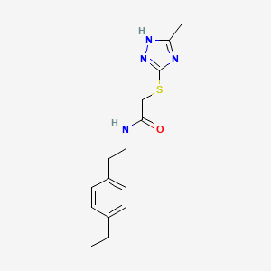 N-[2-(4-ethylphenyl)ethyl]-2-[(3-methyl-1H-1,2,4-triazol-5-yl)thio]acetamide