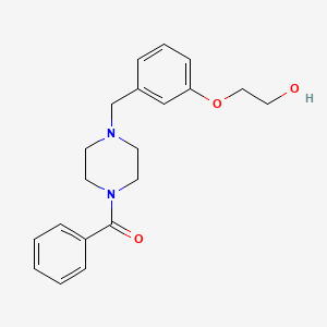 molecular formula C20H24N2O3 B5901979 2-{3-[(4-benzoylpiperazin-1-yl)methyl]phenoxy}ethanol 