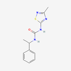 molecular formula C12H14N4OS B5901986 N-(3-methyl-1,2,4-thiadiazol-5-yl)-N'-(1-phenylethyl)urea 