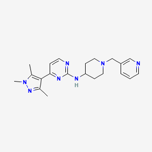 N-[1-(3-pyridinylmethyl)-4-piperidinyl]-4-(1,3,5-trimethyl-1H-pyrazol-4-yl)-2-pyrimidinamine bis(trifluoroacetate)