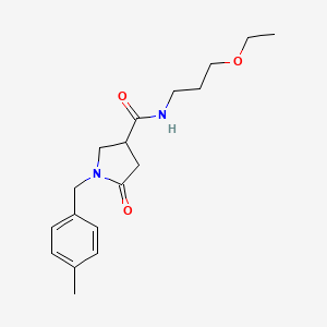 N-(3-ethoxypropyl)-1-(4-methylbenzyl)-5-oxopyrrolidine-3-carboxamide