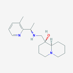 molecular formula C18H29N3O B5902003 (1R,9aR)-1-({[(1S)-1-(3-methylpyridin-2-yl)ethyl]amino}methyl)octahydro-2H-quinolizin-1-ol 