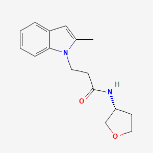 molecular formula C16H20N2O2 B5902017 3-(2-methyl-1H-indol-1-yl)-N-[(3R)-tetrahydrofuran-3-yl]propanamide 