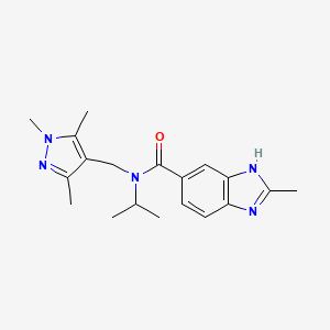 N-isopropyl-2-methyl-N-[(1,3,5-trimethyl-1H-pyrazol-4-yl)methyl]-1H-benzimidazole-5-carboxamide