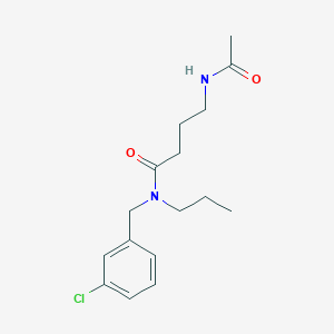 molecular formula C16H23ClN2O2 B5902030 4-(acetylamino)-N-(3-chlorobenzyl)-N-propylbutanamide 