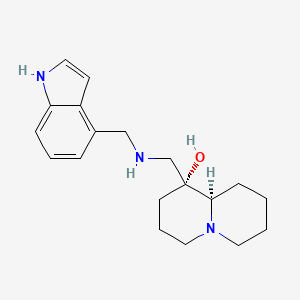molecular formula C19H27N3O B5902035 (1R,9aR)-1-{[(1H-indol-4-ylmethyl)amino]methyl}octahydro-2H-quinolizin-1-ol 