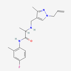 2-{[(1-allyl-3-methyl-1H-pyrazol-4-yl)methyl]amino}-N-(4-fluoro-2-methylphenyl)propanamide