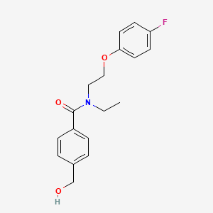 N-ethyl-N-[2-(4-fluorophenoxy)ethyl]-4-(hydroxymethyl)benzamide