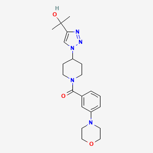 2-{1-[1-(3-morpholin-4-ylbenzoyl)piperidin-4-yl]-1H-1,2,3-triazol-4-yl}propan-2-ol