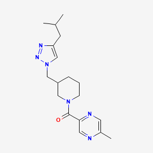 molecular formula C18H26N6O B5902072 2-({3-[(4-isobutyl-1H-1,2,3-triazol-1-yl)methyl]piperidin-1-yl}carbonyl)-5-methylpyrazine 