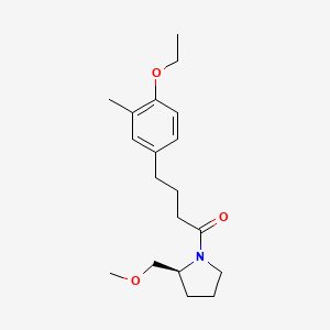(2S)-1-[4-(4-ethoxy-3-methylphenyl)butanoyl]-2-(methoxymethyl)pyrrolidine