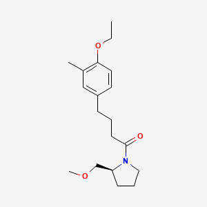 molecular formula C19H29NO3 B5902080 (2S)-1-[4-(4-ethoxy-3-methylphenyl)butanoyl]-2-(methoxymethyl)pyrrolidine 