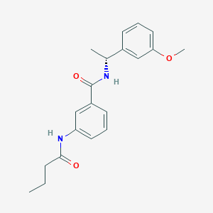 3-(butyrylamino)-N-[(1R)-1-(3-methoxyphenyl)ethyl]benzamide