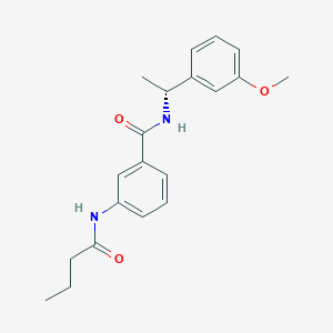 molecular formula C20H24N2O3 B5902107 3-(butyrylamino)-N-[(1R)-1-(3-methoxyphenyl)ethyl]benzamide 