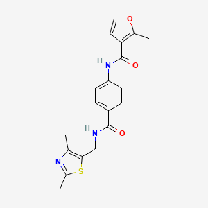 molecular formula C19H19N3O3S B5902115 N-[4-({[(2,4-dimethyl-1,3-thiazol-5-yl)methyl]amino}carbonyl)phenyl]-2-methyl-3-furamide 