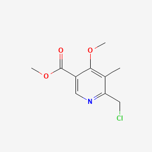 molecular formula C10H12ClNO3 B590212 Methyl 6-(chloromethyl)-4-methoxy-5-methylpyridine-3-carboxylate CAS No. 120003-81-8