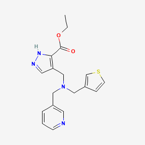 molecular formula C18H20N4O2S B5902126 ethyl 4-{[(pyridin-3-ylmethyl)(3-thienylmethyl)amino]methyl}-1H-pyrazole-3-carboxylate 