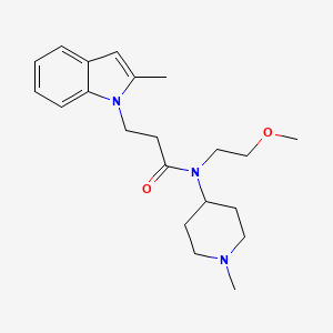 molecular formula C21H31N3O2 B5902137 N-(2-methoxyethyl)-3-(2-methyl-1H-indol-1-yl)-N-(1-methylpiperidin-4-yl)propanamide 