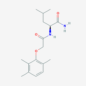 (2S)-4-methyl-2-{[(2,3,6-trimethylphenoxy)acetyl]amino}pentanamide