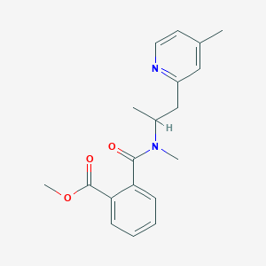 molecular formula C19H22N2O3 B5902152 methyl 2-({methyl[1-methyl-2-(4-methylpyridin-2-yl)ethyl]amino}carbonyl)benzoate 