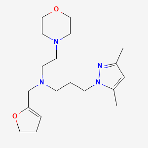 molecular formula C19H30N4O2 B5902161 3-(3,5-dimethyl-1H-pyrazol-1-yl)-N-(2-furylmethyl)-N-(2-morpholin-4-ylethyl)propan-1-amine 