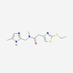 2-[2-(ethylthio)-1,3-thiazol-4-yl]-N-methyl-N-[(4-methyl-1H-imidazol-2-yl)methyl]acetamide