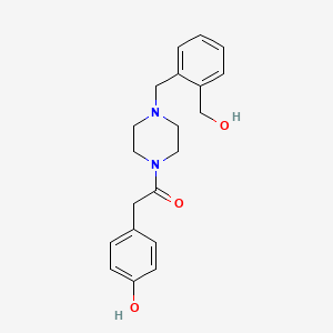 4-(2-{4-[2-(hydroxymethyl)benzyl]piperazin-1-yl}-2-oxoethyl)phenol