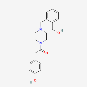 molecular formula C20H24N2O3 B5902169 4-(2-{4-[2-(hydroxymethyl)benzyl]piperazin-1-yl}-2-oxoethyl)phenol 