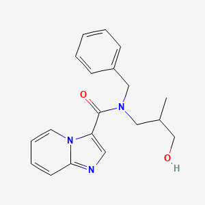 molecular formula C19H21N3O2 B5902173 N-benzyl-N-(3-hydroxy-2-methylpropyl)imidazo[1,2-a]pyridine-3-carboxamide 