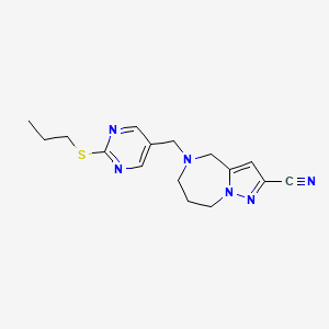 5-{[2-(propylthio)pyrimidin-5-yl]methyl}-5,6,7,8-tetrahydro-4H-pyrazolo[1,5-a][1,4]diazepine-2-carbonitrile
