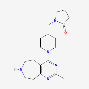 1-{[1-(2-methyl-6,7,8,9-tetrahydro-5H-pyrimido[4,5-d]azepin-4-yl)piperidin-4-yl]methyl}pyrrolidin-2-one