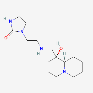 molecular formula C15H28N4O2 B5902207 1-[2-({[(1R,9aR)-1-hydroxyoctahydro-2H-quinolizin-1-yl]methyl}amino)ethyl]imidazolidin-2-one 