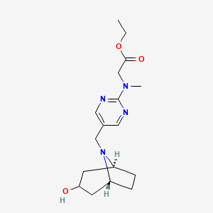 molecular formula C17H26N4O3 B5902208 ethyl [(5-{[(3-endo)-3-hydroxy-8-azabicyclo[3.2.1]oct-8-yl]methyl}pyrimidin-2-yl)(methyl)amino]acetate 