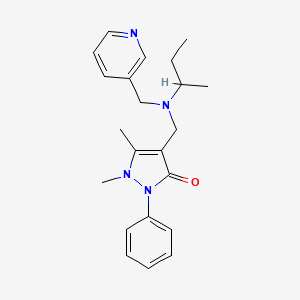 molecular formula C22H28N4O B5902214 4-{[sec-butyl(pyridin-3-ylmethyl)amino]methyl}-1,5-dimethyl-2-phenyl-1,2-dihydro-3H-pyrazol-3-one 