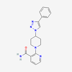 2-[4-(4-phenyl-1H-1,2,3-triazol-1-yl)piperidin-1-yl]nicotinamide