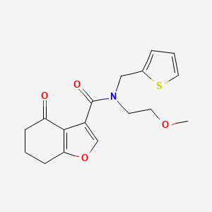 N-(2-methoxyethyl)-4-oxo-N-(2-thienylmethyl)-4,5,6,7-tetrahydro-1-benzofuran-3-carboxamide