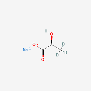 molecular formula C3H5NaO3 B590228 L-乳酸-d3钠盐 CAS No. 285979-84-2