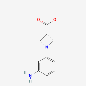 molecular formula C11H14N2O2 B590229 Methyl 1-(3-aminophenyl)azetidine-3-carboxylate CAS No. 887595-89-3