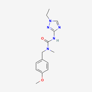 molecular formula C14H19N5O2 B5902294 N'-(1-ethyl-1H-1,2,4-triazol-3-yl)-N-(4-methoxybenzyl)-N-methylurea 