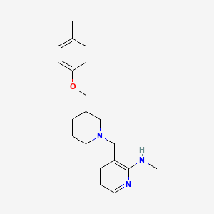 molecular formula C20H27N3O B5902325 N-methyl-3-({3-[(4-methylphenoxy)methyl]piperidin-1-yl}methyl)pyridin-2-amine 