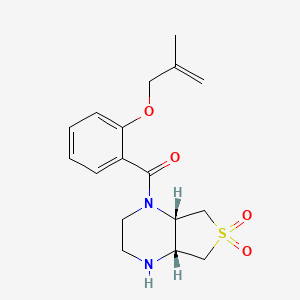 molecular formula C17H22N2O4S B5902328 (4aR*,7aS*)-1-{2-[(2-methylprop-2-en-1-yl)oxy]benzoyl}octahydrothieno[3,4-b]pyrazine 6,6-dioxide 