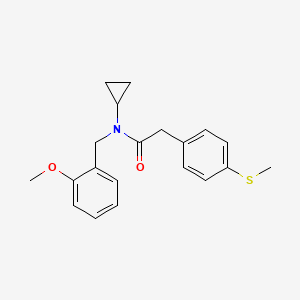 molecular formula C20H23NO2S B5902334 N-cyclopropyl-N-(2-methoxybenzyl)-2-[4-(methylthio)phenyl]acetamide 