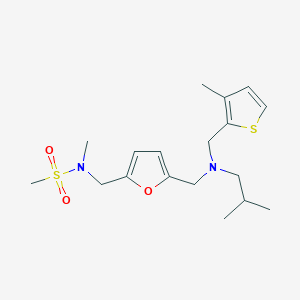 N-{[5-({isobutyl[(3-methyl-2-thienyl)methyl]amino}methyl)-2-furyl]methyl}-N-methylmethanesulfonamide