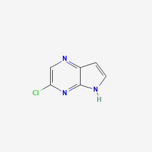 molecular formula C6H4ClN3 B590235 3-氯-5H-吡咯并[2,3-b]吡嗪 CAS No. 1111638-10-8