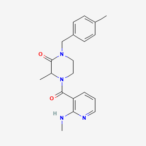 3-methyl-4-{[2-(methylamino)pyridin-3-yl]carbonyl}-1-(4-methylbenzyl)piperazin-2-one