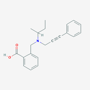molecular formula C21H23NO2 B5902380 2-{[sec-butyl(3-phenylprop-2-yn-1-yl)amino]methyl}benzoic acid 