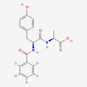 molecular formula C19H20N2O5 B590239 N-(N-Benzoyl-L-tyrosyl)-L-alanine-d5 CAS No. 1356383-19-1